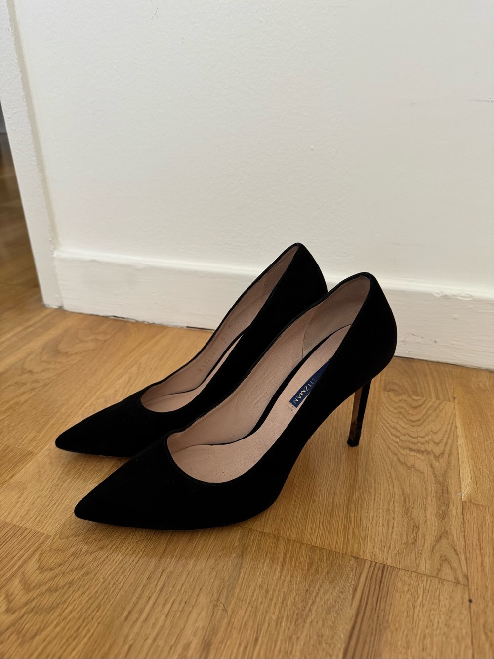 Stuart Weitzman Pump Heels Shoes Black Suede